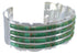 Southwest Sterling Silver Turquoise Inlay Sturdy Cuff Bracelet EX28735